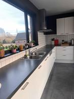 Keuken + toestellen te koop, Huis en Inrichting, Ophalen, Gebruikt, Wit, Hoekkeuken