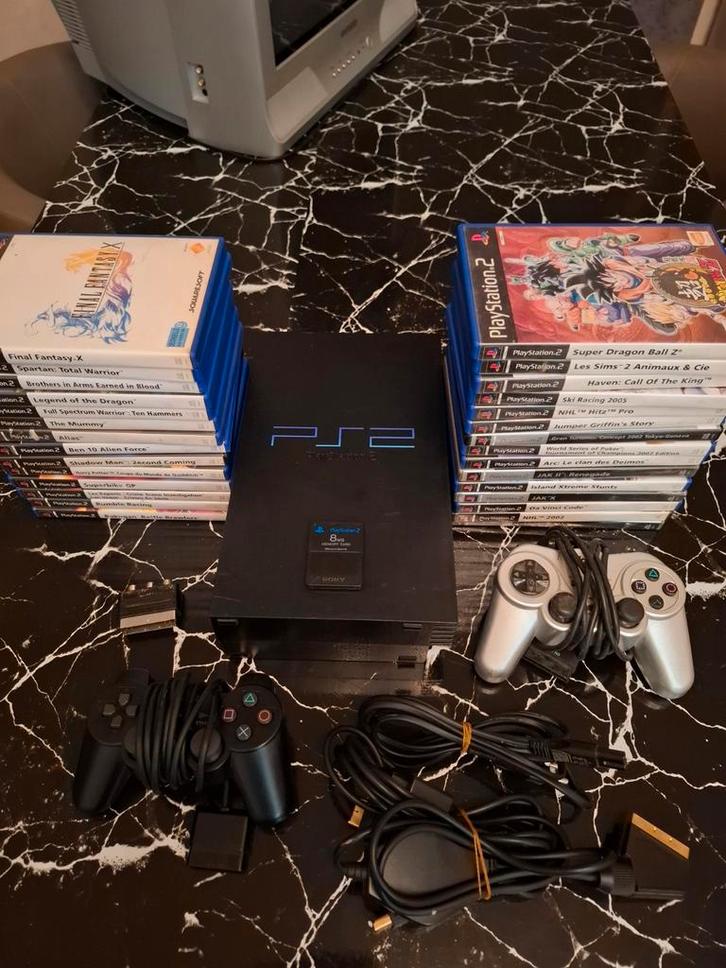 Console Sony PlayStation 2 + 29 jeux + 2 Manettes + Memory C, Consoles de jeu & Jeux vidéo, Jeux | Sony PlayStation 2, Comme neuf