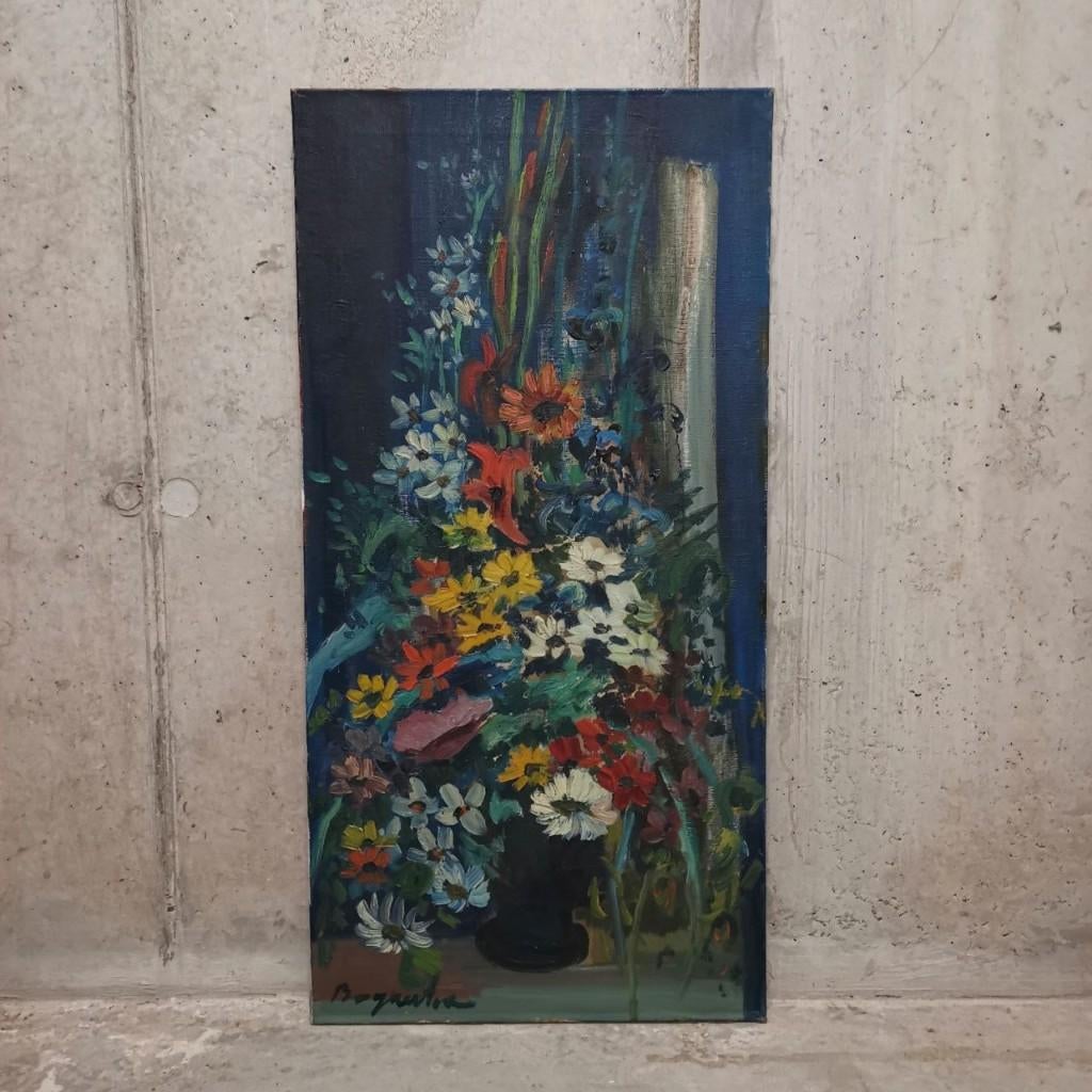 Nature morte aux fleurs (1/3) (ca 1955) - André Bogaert, Antiquités & Art, Art | Peinture | Moderne, Enlèvement
