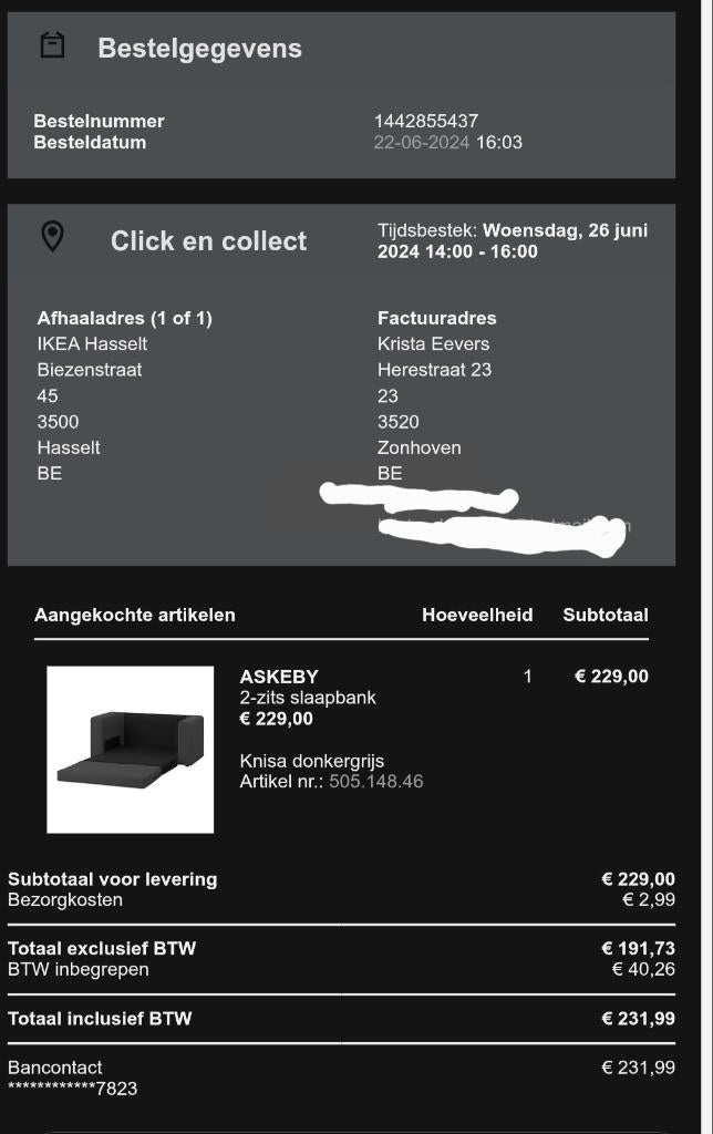 Canapé-lit, Gris, Comme neuf, Deux personnes, 190 cm ou moins