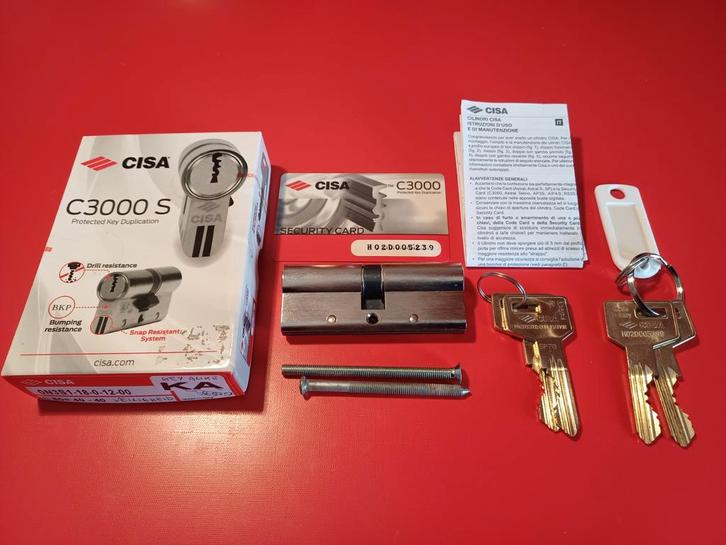 CISA VEILIGHEIDSCILINDER 40/40mm, Doe-het-zelf en Bouw, Hang- en Sluitwerk, Verzenden