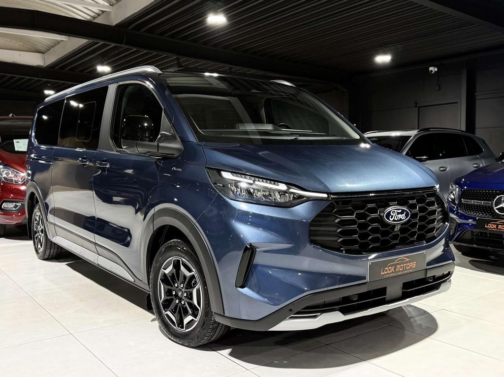 Ford Tourneo Custom ACTIV 2.0 TdCi LONG 170CV 8 PLACES BOITE, Gebruikt, 4 cilinders, Blauw, Leder