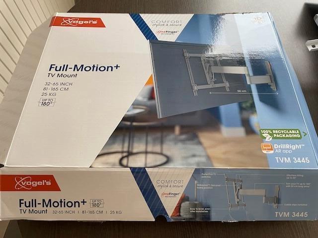 TV BEUGEL FULL MOTION+ VOGEL'S 32-65 inch, TV, Hi-fi & Vidéo, Support de télévision, Comme neuf, Enlèvement