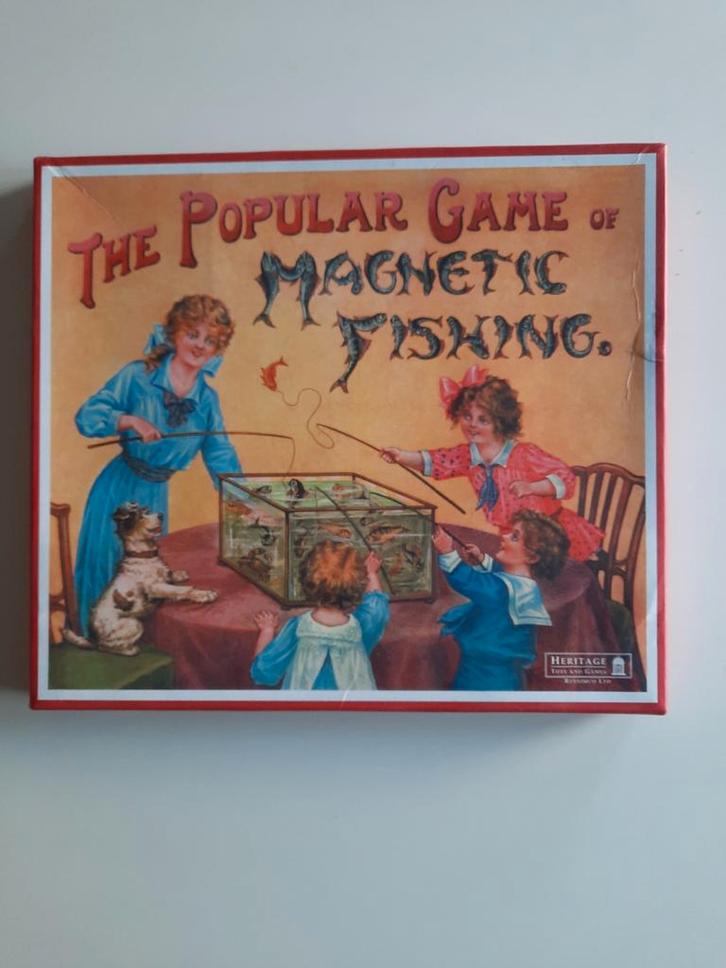 Retro spel  the popular game of magnetic fishing, Hobby en Vrije tijd, Gezelschapsspellen | Bordspellen, Gebruikt, Drie of vier spelers
