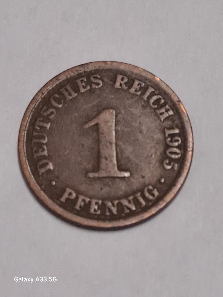 Allemagne 1 Pfennig 1905A l'Empire allemand Deutsches Reich, Enlèvement ou Envoi, Allemagne, Monnaie en vrac