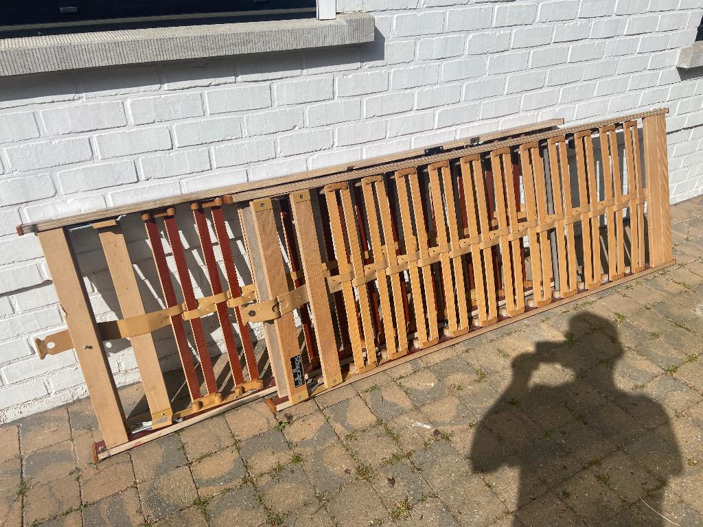 Dubbele lattoflex, Maison & Meubles, Chambre à coucher | Matelas & Sommiers, Enlèvement, Utilisé, Sommier, 200 cm