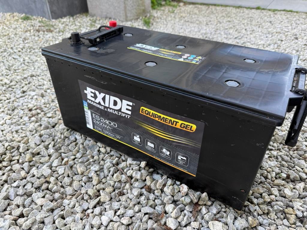 EXIDE GEL batterij met langzame ontlading, Ophalen, Gebruikt, Amerikaanse onderdelen