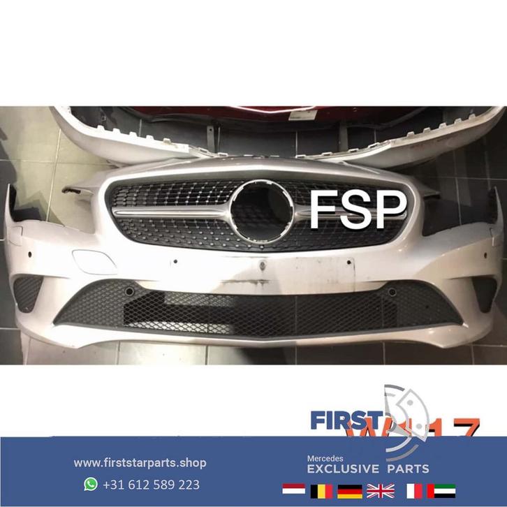 W117 C117 X117 CLA VOORBUMPER + DIAMOND GRIL COMPLEET ZILVER, Autos : Pièces & Accessoires, Carrosserie & Tôlerie, Pare-chocs