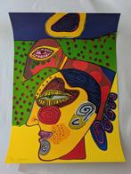 Corneille - Tête de femme et oiseau pensif
(1980), Antiek en Kunst, Ophalen