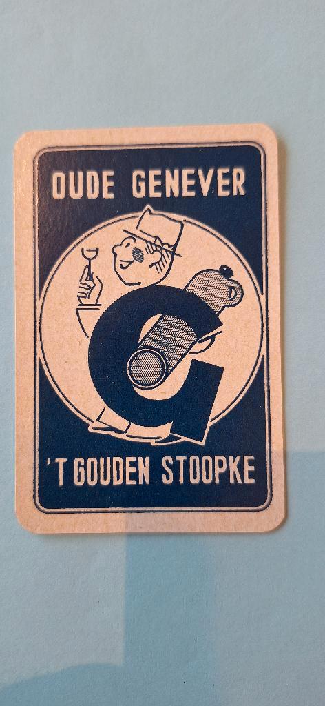 Speelkaart Kortrijk_Gouden Stoopke_blauw_240, Collections, Cartes à jouer, Jokers & Jeux des sept familles, Utilisé, Carte(s) à jouer
