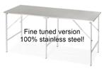 Table pliable en acier inoxydable de 2 m, Enlèvement ou Envoi, Neuf, dans son emballage, Mobilier en inox