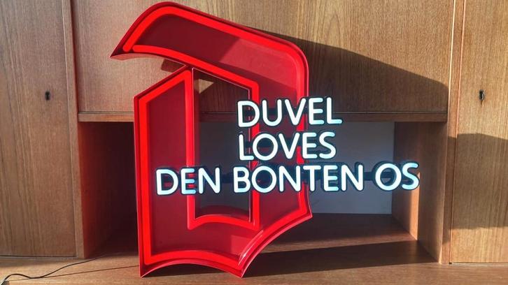 Enseigne au néon LED Duvel — Pièce de collection, Collections, Marques de bière, Neuf, Autres types, Duvel, Envoi