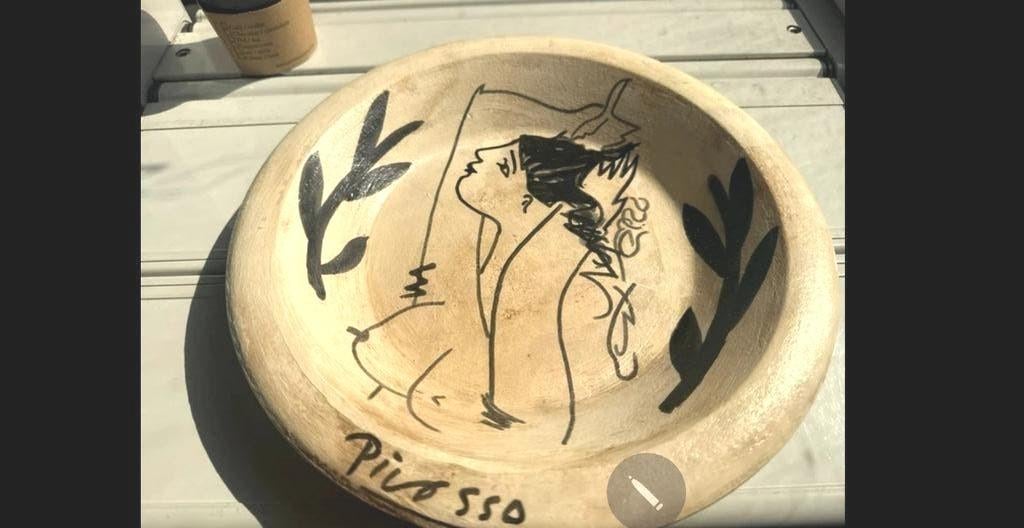 Assiette ceramique Pablo Picasso Madoura, Antiquités & Art, Enlèvement ou Envoi