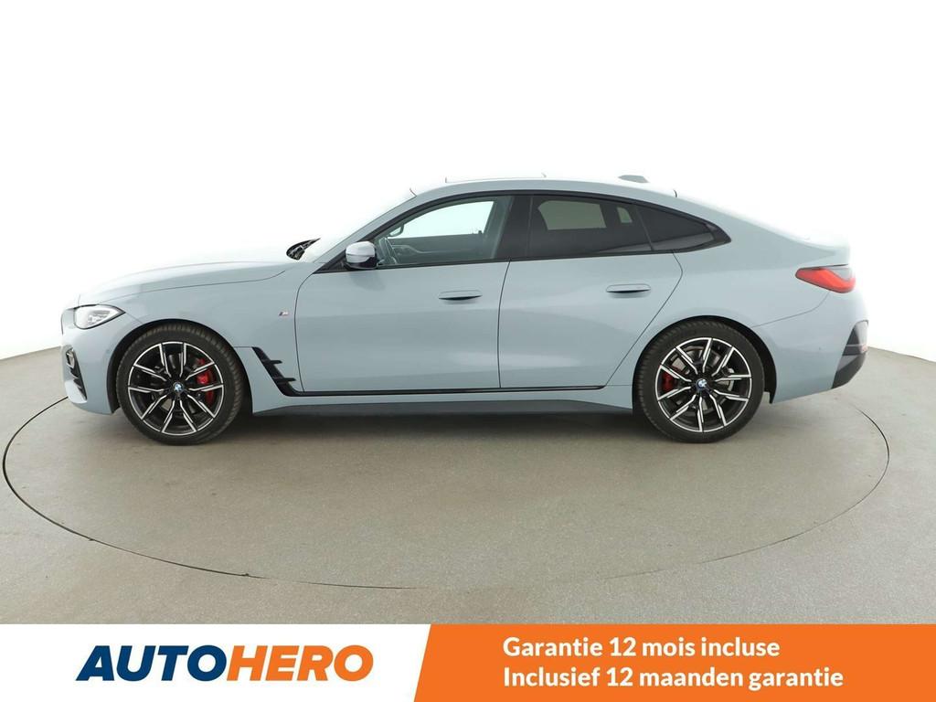 BMW 4 Serie 420 420i Gran Coupe M Sport (automatique), Autos, Cuir, Argent ou Gris, Achat, Noir