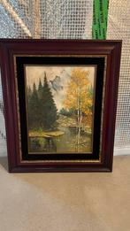 Peinture de paysage Descheemaeker encadrée, Enlèvement ou Envoi