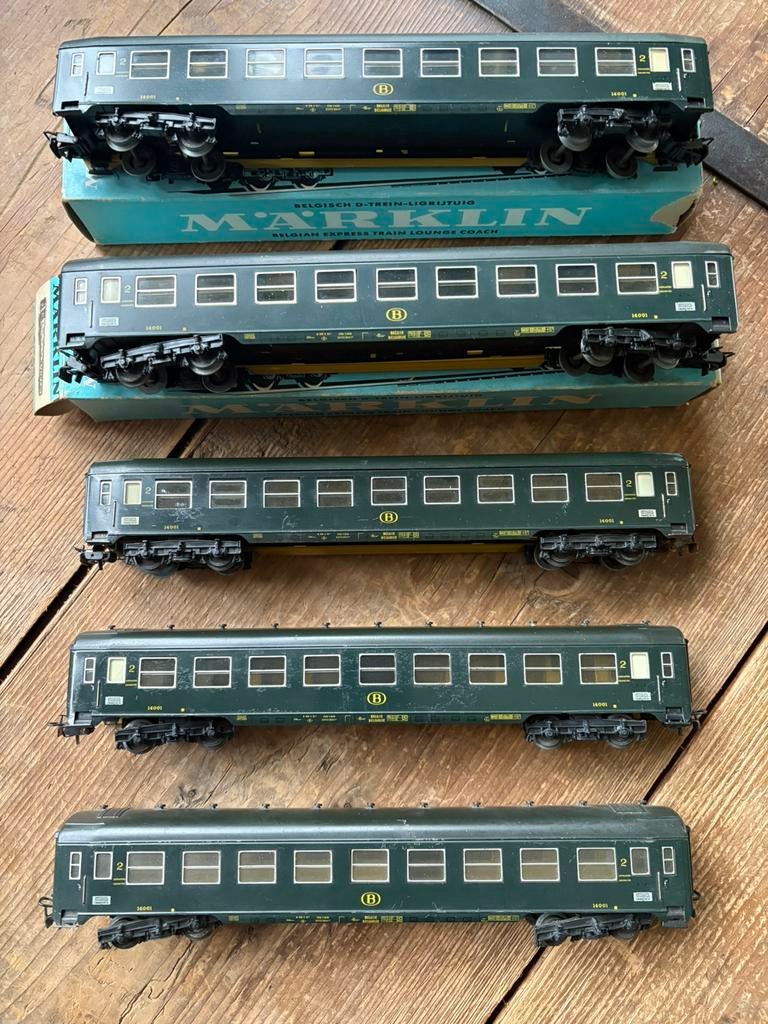 MARKLIN SNCB 4069 (5 X) WAGONS BELGES BEL ETAT 2 boites, Enlèvement ou Envoi, Comme neuf, Wagon, Märklin