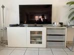 Meuble TV blanc Ikea 2portes+3 tiroirs - état impeccable, Enlèvement