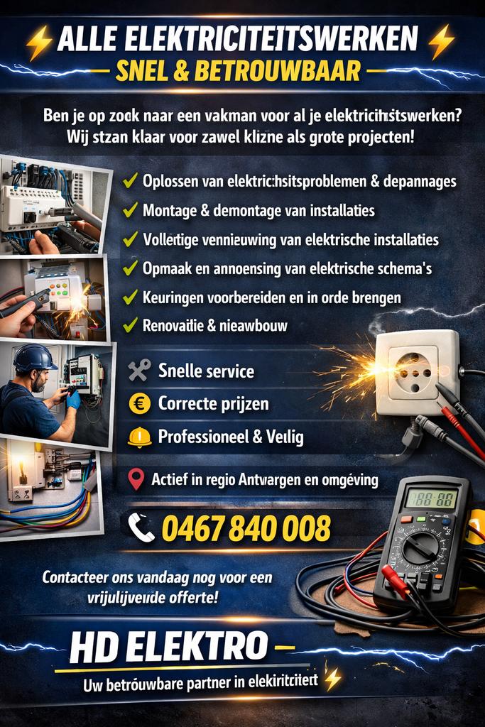 ELEKTRICITEITSWERKEN – SNEL & BETROUWBAAR