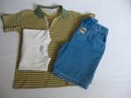 Jeansbermuda met polo en T-shirt voor boys, maat 116, Enlèvement ou Envoi, Comme neuf