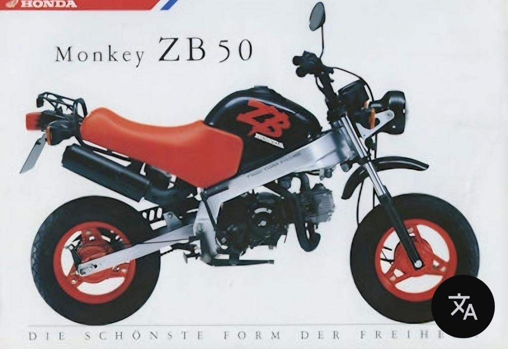 Honda ZB 50: Manual 71 pagina's Engels / Duits, Enlèvement