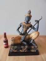 Groot Boeddha Tempelwachter beeld Azie brons verguld 12 kg, Enlèvement ou Envoi