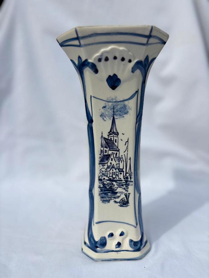 Vase bleu de Delft peint à la main vintage, Holland, Antiquités & Art, Antiquités | Vases, Enlèvement ou Envoi