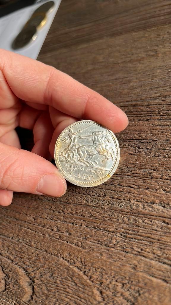 Albanië 100 Franga Ari 1927 – Zog I – oude munt, Postzegels en Munten, Munten | Europa | Niet-Euromunten, Losse munt, Overige landen
