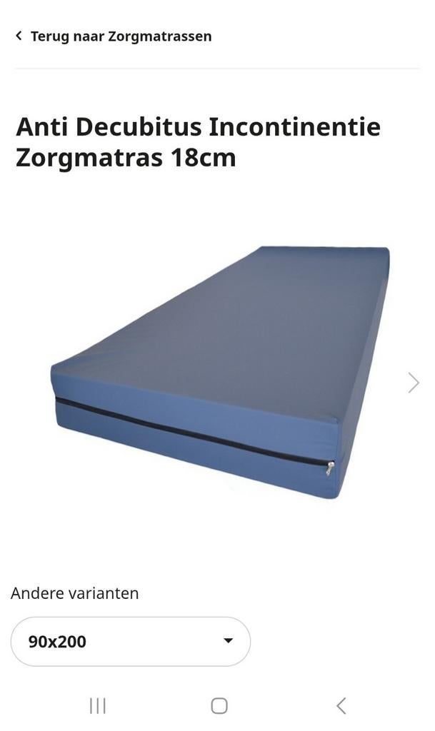 Nieuw anti-decubitus matras, Ophalen