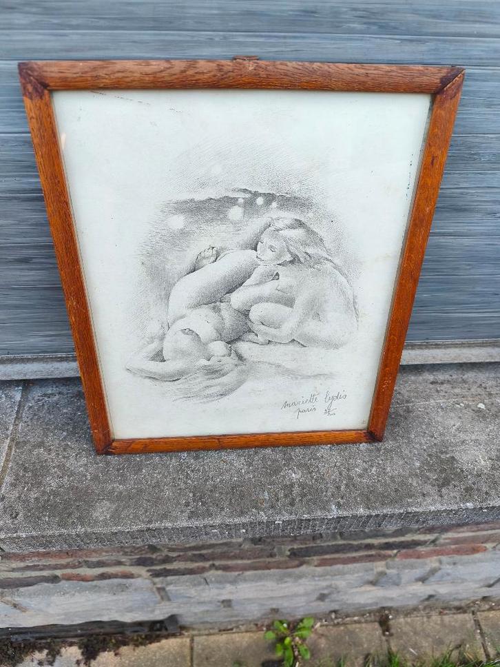 Lithographie érotique signe Mariette lydis, Antiquités & Art, Art | Lithographies & Sérigraphies, Enlèvement ou Envoi