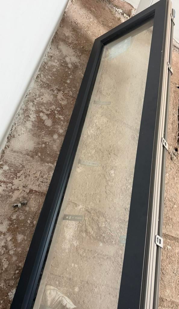 Châssis Pierret RAL 7021, Bricolage & Construction, Synthétique, Enlèvement, Vitre comprise, 150 à 225 cm