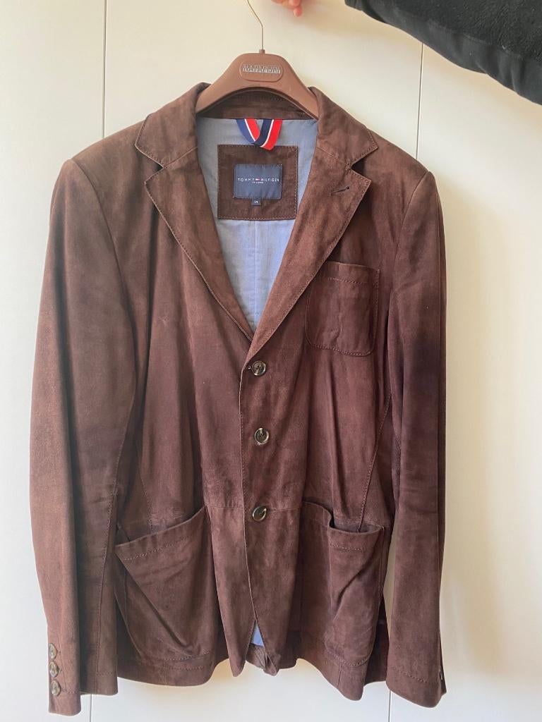 Tommy Hilfiger suède jack voor heren, Kleding | Heren, Jassen | Winter, Maat 52/54 (L), Bruin, Tommy Hilfiger, Ophalen of Verzenden
