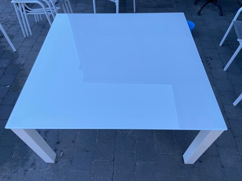 Vierkante tuintafel, Tuin en Terras, Ophalen, Gebruikt, Vierkant