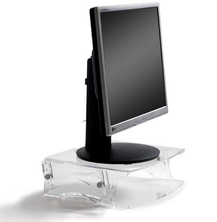 Monitorverhogers Acrylaat - Q-riser 130, Computers en Software, Overige Computers en Software, Zo goed als nieuw, Ophalen of Verzenden