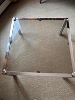 Glazen salontafel, Huis en Inrichting, Tafels | Salontafels, Ophalen, Vierkant