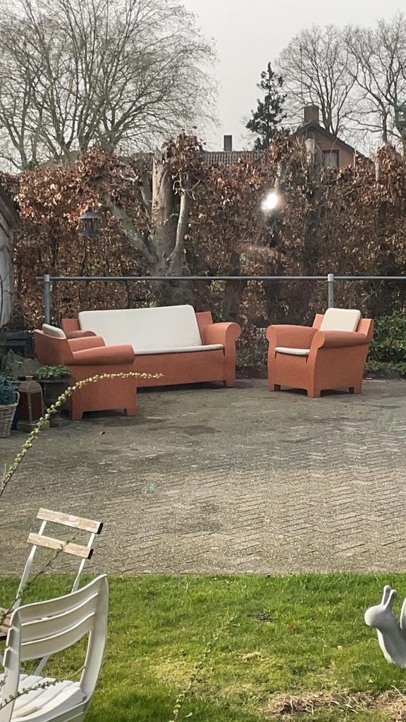 Kartell bubble club set terracotta, Ophalen, Kunststof, Gebruikt, 6 zitplaatsen