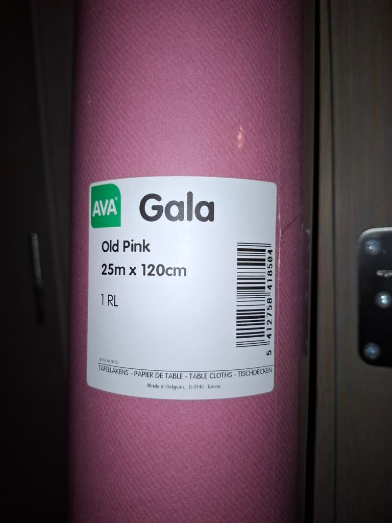 Roze papieren tafelkleedrol van AVA- 25m X 120cm, Ophalen, Nieuw, Rechthoek, Binnen