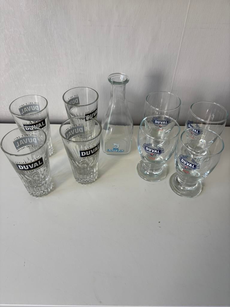 8 verres et une carafe PASTIS DUVAL, Collections, Enlèvement ou Envoi, Comme neuf