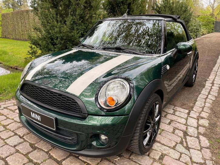 MINI CABRIO 1.6 COOPER UNE ANNÉE 2011 BRITISH RACING GREEN, Autos, Mini, Particulier, Cabrio, ABS, Airbags, Air conditionné, Alarme