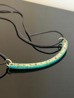 Grand pendentif en bronze + turquoise / corail rouge, Bijoux, Sacs & Beauté, Colliers, Neuf, Or, Enlèvement, Autres matériaux