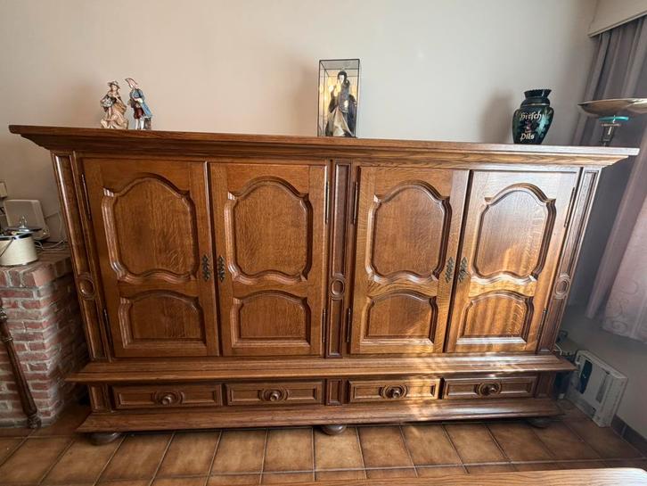 Eiken kast, Huis en Inrichting, Kasten | Dressoirs, Gebruikt, 150 tot 200 cm, 25 tot 50 cm, Met lade(s), Met deur(en), Met plank(en)