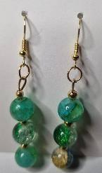 „Emerald” oorbellen, Handtassen en Accessoires, Oorbellen, Hangers, Verzenden, Nieuw, Groen