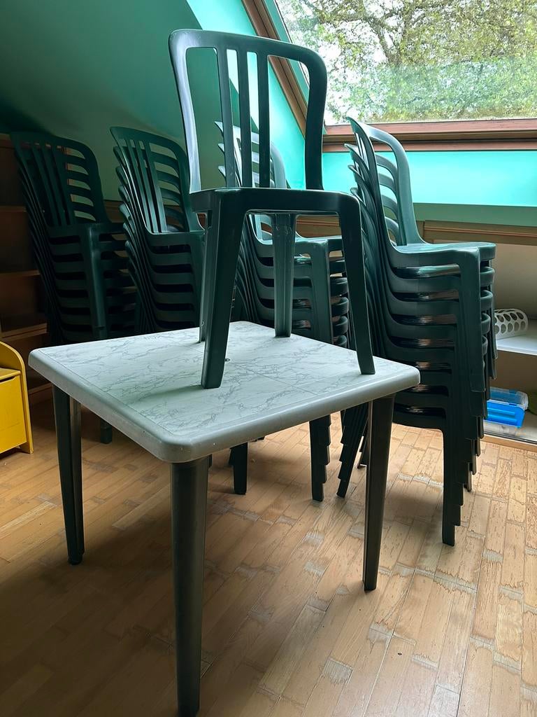 Tuintafels en tuinstoelen, Maison & Meubles, Chaises, Enlèvement, Utilisé, Autres couleurs, Synthétique