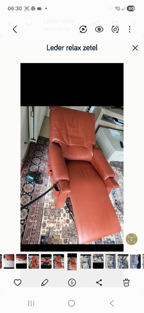 Leder zetel, Ophalen