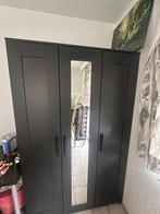 Lit avec matelas et placard, Maison & Meubles, Chambre à coucher | Lits, Gris, 140 cm, Enlèvement, Utilisé