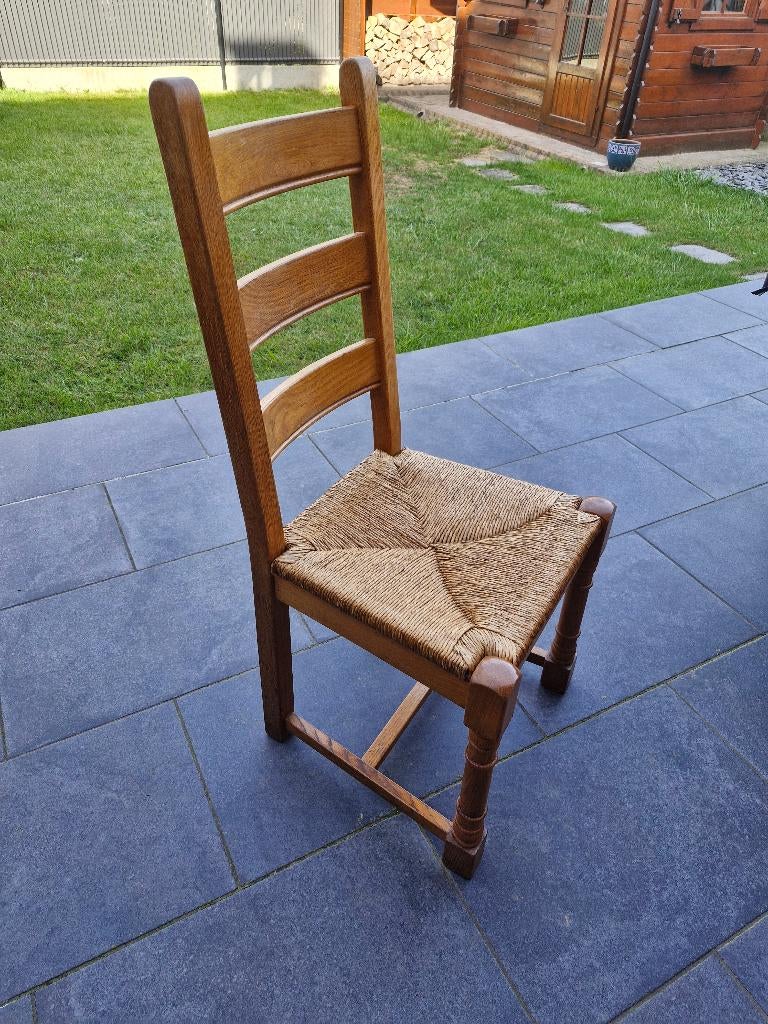6 chaises en chêne, Maison & Meubles, Autres couleurs, Enlèvement, Bois, Campagnard