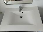 Lavabo in wit polybeton (80 x 55cm), Ophalen, Gebruikt, Wastafel