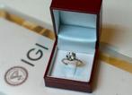 Geel gouden ring met diamant 3.23ct/ certificaat IGI/ nieuw!, Bijoux, Sacs & Beauté, Bagues, Neuf, Or, 17 à 18, Jaune