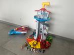 Paw patrol uitkijktoren en vliegtuig met wagentjes en pups, Ophalen, Gebruikt