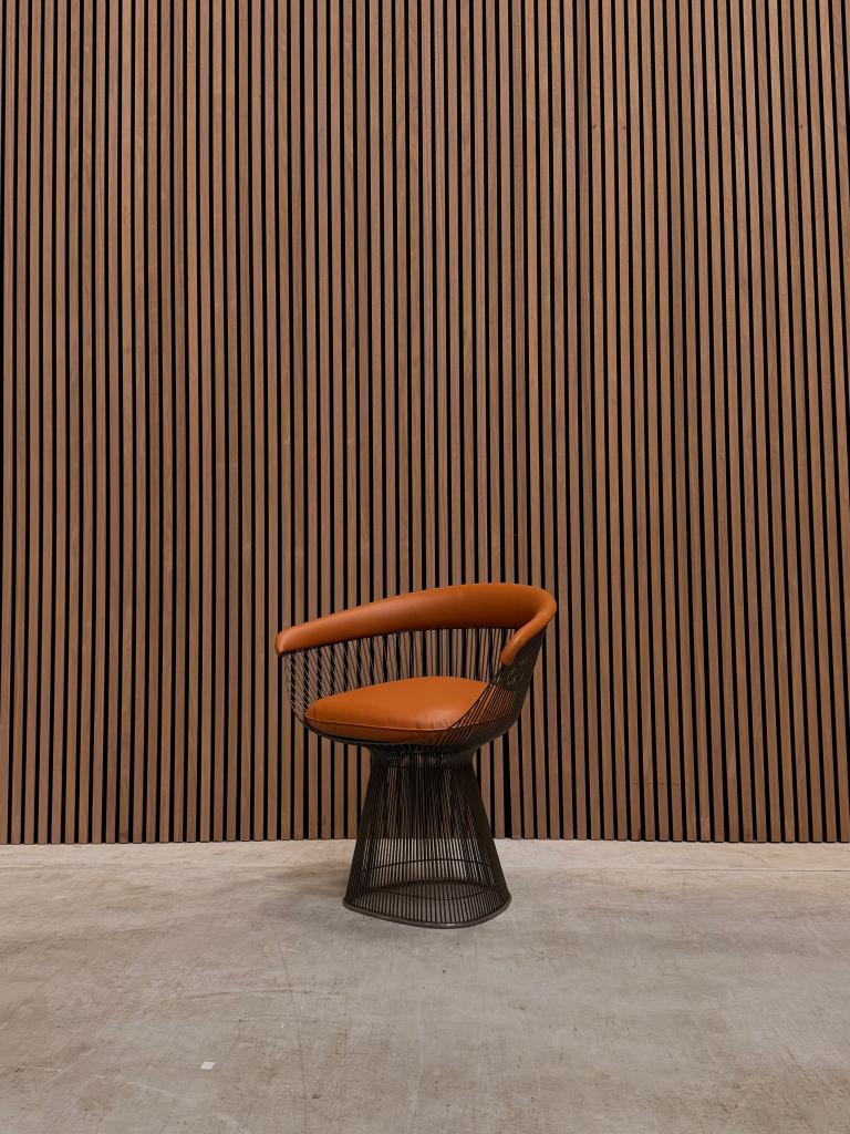 Knoll Warren Platner Chair - Volo Leather Cognac, Ophalen of Verzenden