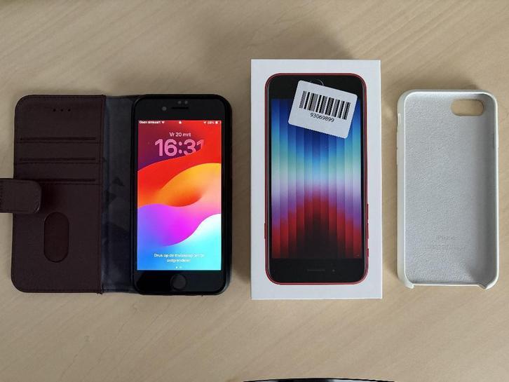 iPhone SE 3de generatie, Telecommunicatie, Mobiele telefoons | Apple iPhone, Zo goed als nieuw, 128 GB, Zonder abonnement, Zonder simlock